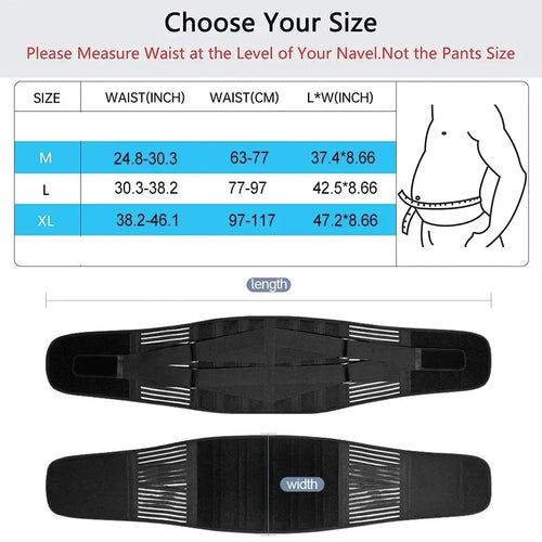Lumbar Support Brace for Lower Back Pain Breathable Waist Support Relief for Men and Women Heavy Lifting Sciatica and Herniated