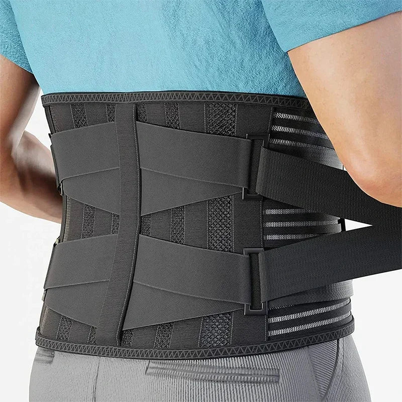 Lumbar Support Brace for Lower Back Pain Breathable Waist Support Relief for Men and Women Heavy Lifting Sciatica and Herniated